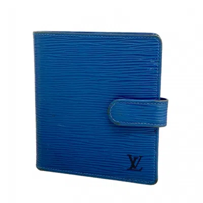 Pre-owned Louis Vuitton Toledo Blue Wallet (bi-fold) ()