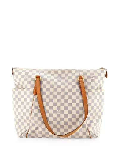 Pre-owned Louis Vuitton Totally Handbag Damier Gm Shoulder Bag In White