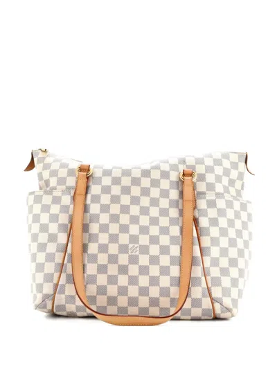 Pre-owned Louis Vuitton Totally Handbag Damier Mm Tote Bag In White