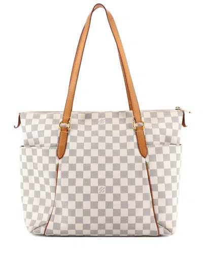 Pre-owned Louis Vuitton Totally Handbag Damier Mm Tote Bag In White