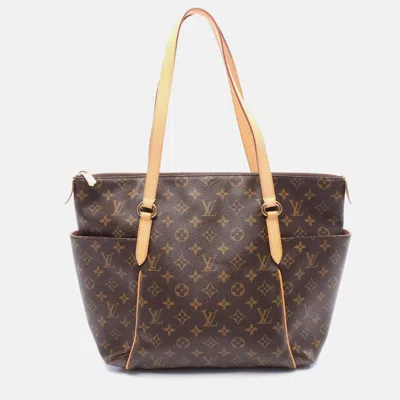 Pre-owned Louis Vuitton Totally Mm Shoulder Tote Bag M56689 Monogram Canvas Brown Used Lv
