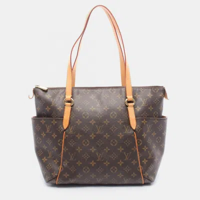 Pre-owned Louis Vuitton Totally Mm Shoulder Tote Bag Monogram Canvas In Brown