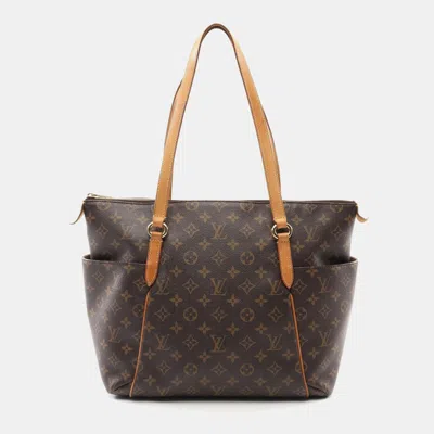 Pre-owned Louis Vuitton Totally Mm Tote Shoulder Bag Monogram Leather Brown