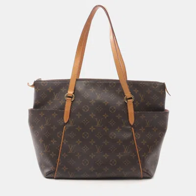 Pre-owned Louis Vuitton Totally Mm Tote Shoulder Bag Monogram Leather Brown