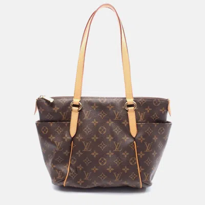Pre-owned Louis Vuitton Totally Pm Shoulder Tote Bag Monogram Canvas Leather In Brown
