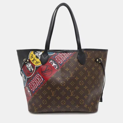 Pre-owned Louis Vuitton Tote Bag Monogram Neverfull Mm Kabuki Daruma Kansai Yamamoto Nicolas Ghesquiere