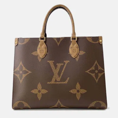 Pre-owned Louis Vuitton Tote Bag Monogram Reverse Giant On-the-go Mm