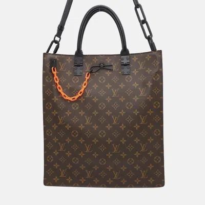 Pre-owned Louis Vuitton Tote Bag Monogram Solar Ray Sac Plat Virgil Abloh Black In Brown