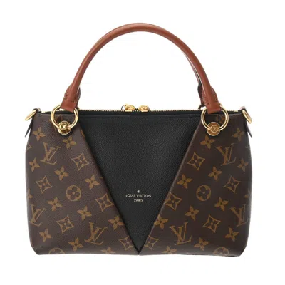 Pre-owned Louis Vuitton Tote V Black Leather Tote Bag ()