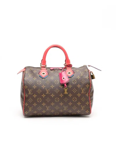 Pre-owned Louis Vuitton Totem Speedy 30 Bag In Brown