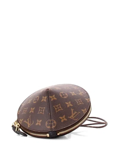 Pre-owned Louis Vuitton Toupie Handbag Monogram Canvas Clutch Bag In Brown
