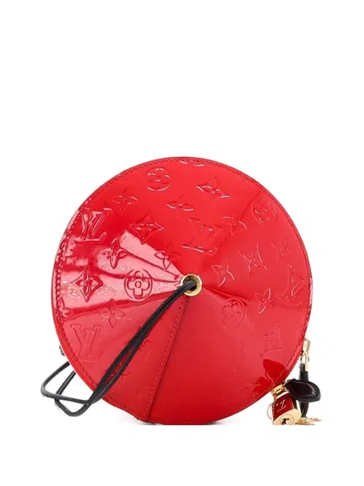 Pre-owned Louis Vuitton Toupie Handbag Vernis Clutch Bag In Red