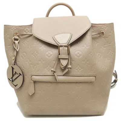 Pre-owned Louis Vuitton Tourterelle Leather Backpack ()