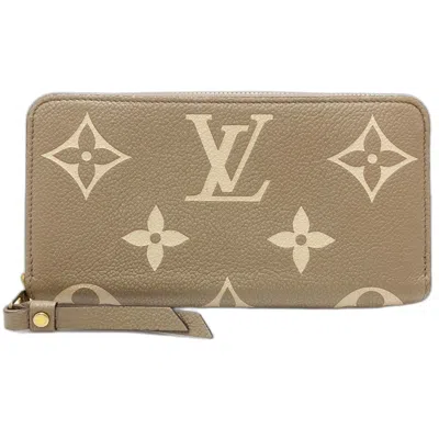 Pre-owned Louis Vuitton Tourterelle Leather Long Wallet (bi-fold) () In Multi