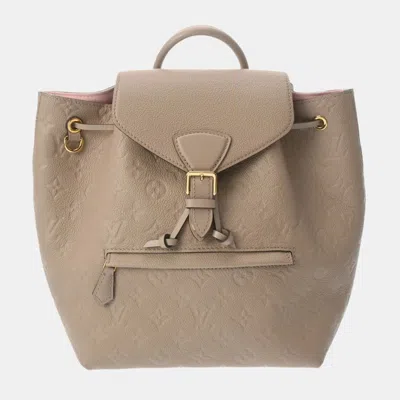 Pre-owned Louis Vuitton Monogram Empreinte Montsouris Pm Tourterelle Leather Backpack