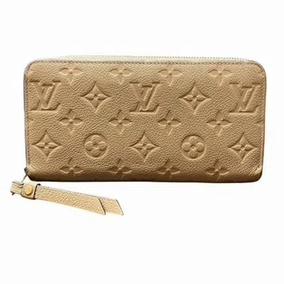 Pre-owned Louis Vuitton Tourterelle Monogram Empreinte Long Wallet (bi-fold) () In Gray