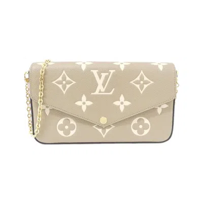 Pre-owned Louis Vuitton Tourterelle Monogram Empreinte Pochette Shoulder Bag () In Gray