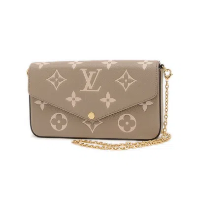 Pre-owned Louis Vuitton Tourterelle Monogram Empreinte Pouch Shoulder Bag () In Gray