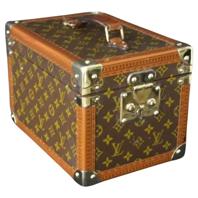 Pre-owned Louis Vuitton Train Case,  Beauty Case,  Jewelry Case In Brown