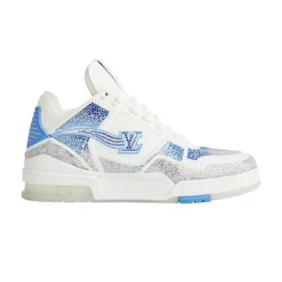 Pre-owned Louis Vuitton Trainer 'azur Crystals' | White | Men's Size 9
