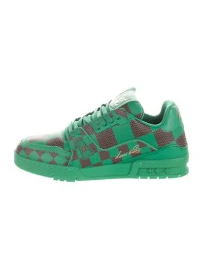 Pre-owned Louis Vuitton Trainer 'damier Pop' Sneakers In Green