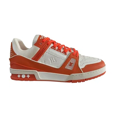 Pre-owned Louis Vuitton Trainer Low 'orange Monogram'