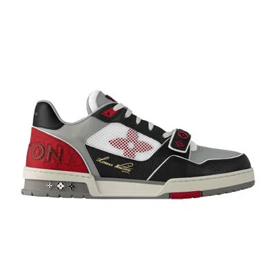 Pre-owned Louis Vuitton Trainer Low 'velcro Strap - Black Grey Red'