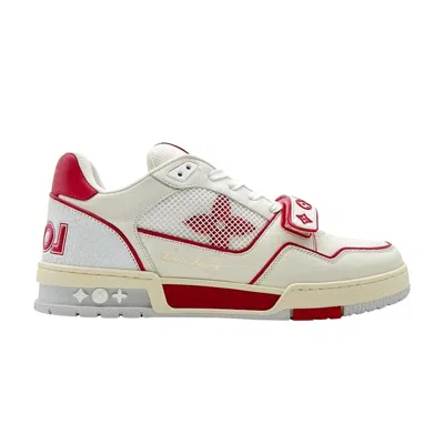 Pre-owned Louis Vuitton Trainer Low 'white Red Mesh'