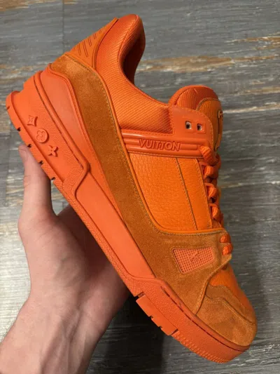 Pre-owned Louis Vuitton Trainer Mca Exclusive Orange Shoes