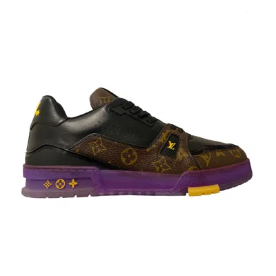 Pre-owned Louis Vuitton Trainer 'monogram - Yellow Purple' In Brown
