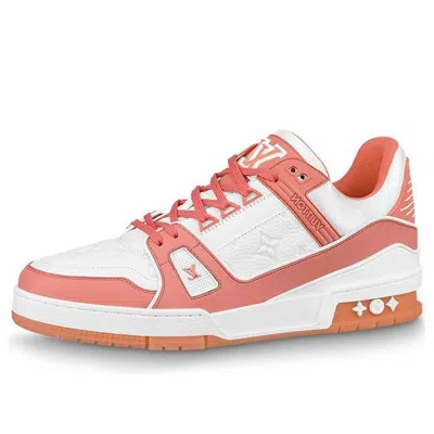 Pre-owned Louis Vuitton Trainer Sneakers 'peach White'