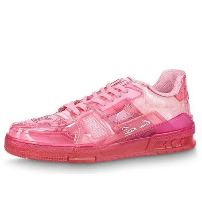 Pre-owned Louis Vuitton Trainer Sneakers 'pink Pvc'