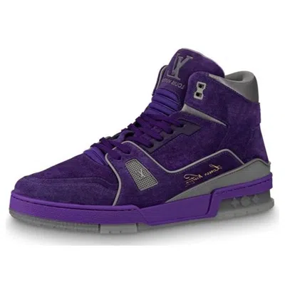 Pre-owned Louis Vuitton Trainer Sneakers 'purple Grey'