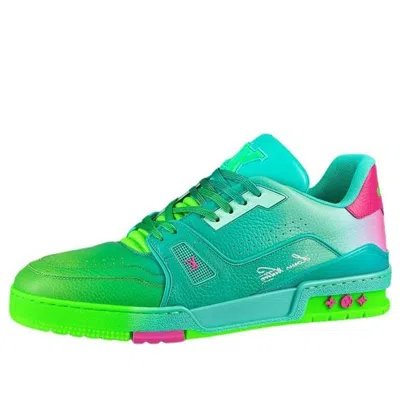Pre-owned Louis Vuitton Trainer Sneakers 'teal Green'