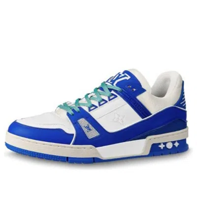 Pre-owned Louis Vuitton Trainer Sneakers 'white Blue'