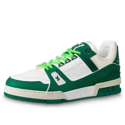 Pre-owned Louis Vuitton Trainer Sneakers 'white Green'
