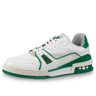 Pre-owned Louis Vuitton Trainer Sneakers 'white Green'