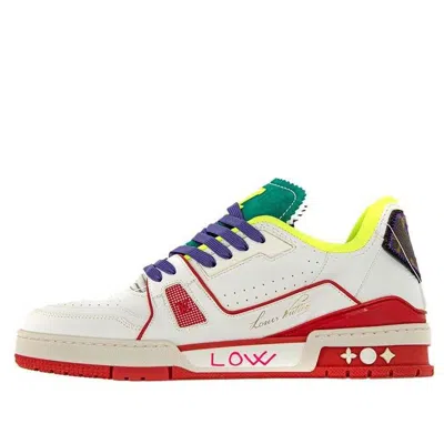 Pre-owned Louis Vuitton Trainer Upcycling Sneakers 'white Turquoise For China'