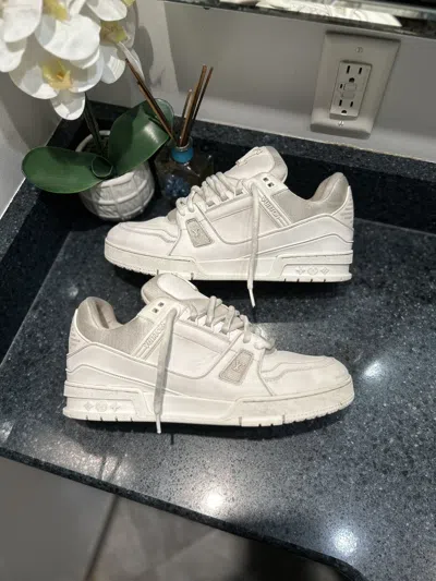 Pre-owned Louis Vuitton Trainer ‘white' Size 10lv Shoes