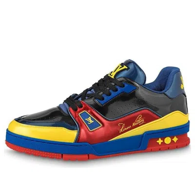 Pre-owned Louis Vuitton Trainers 'black Yellow Blue'