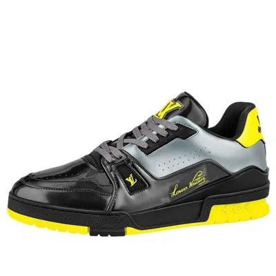 Pre-owned Louis Vuitton Trainers 'black Yellow Silver'