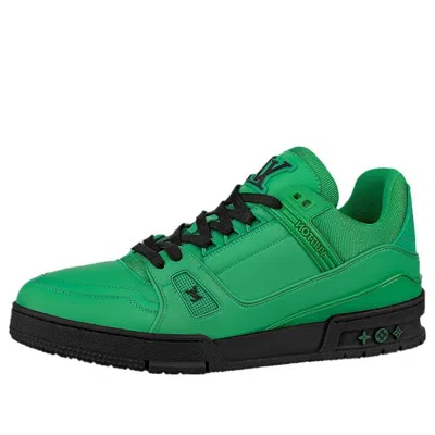 Pre-owned Louis Vuitton Trainers 'green With Black'