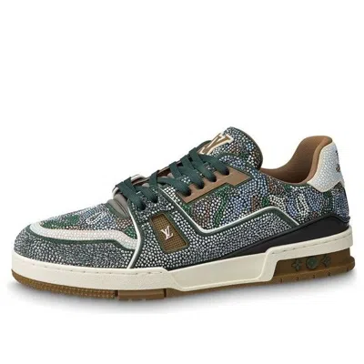 Pre-owned Louis Vuitton Trainers 'grey Crystals'