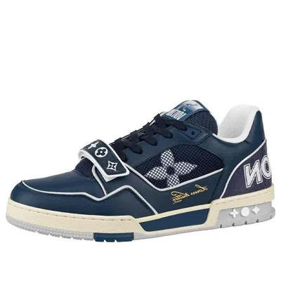 Pre-owned Louis Vuitton Trainers 'navy Mesh'