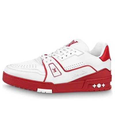 Pre-owned Louis Vuitton Trainers 'red White' In Multi