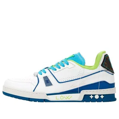 Pre-owned Louis Vuitton Trainers 'white Blue Green For Ghana' In Multi