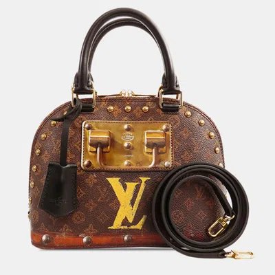 Pre-owned Louis Vuitton Transformed Monogram Time Trunk Alma Bb In Brown
