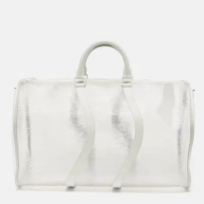 Pre-owned Louis Vuitton Transparent Epi Pvc Wavy Keepall Bandouliere 50 Bag