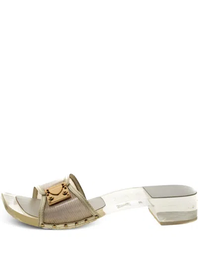 Pre-owned Louis Vuitton Transparent-heel Leather Sandals