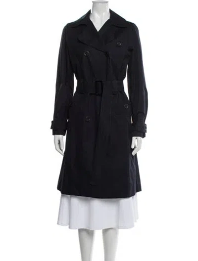 Pre-owned Louis Vuitton Trench Coat In Blue